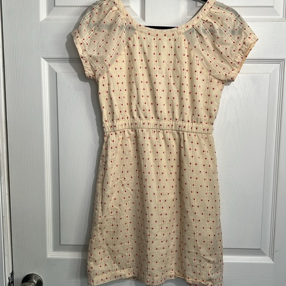 J. Crew Women’s Ivory & Red Embroidered Polka Dot DOBBY Dress - Size XXS - Picture 7 of 8